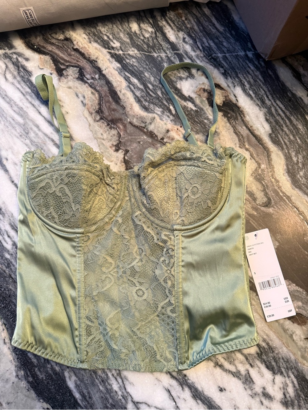 Fairycore Urban Outfitters lace and satin corsette